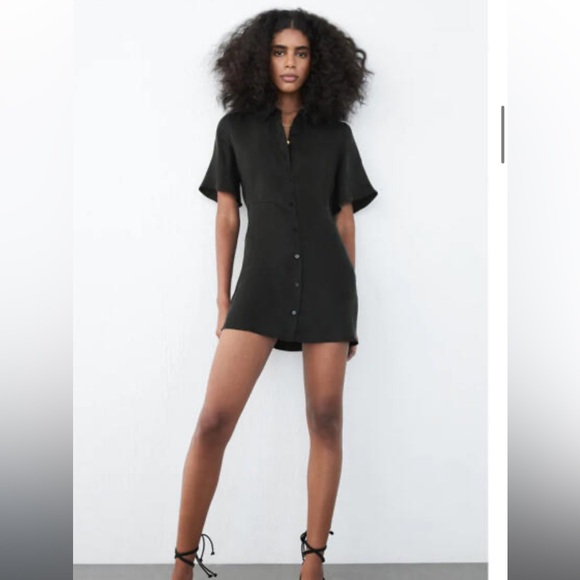 Faux Silk Mini Dress - Picture 1 of 5